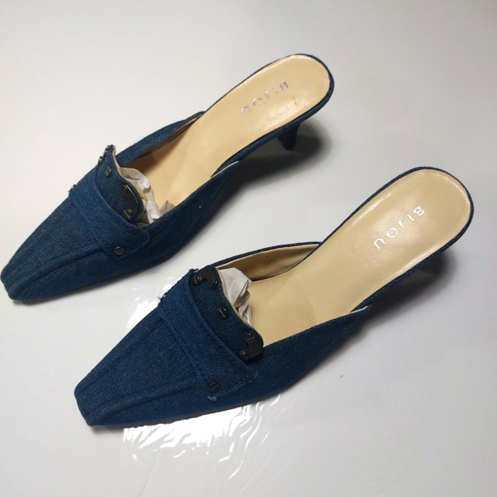 BIJOU Women's Blue Jeans Mule Size 9.5M